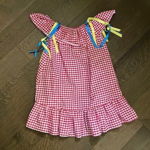 ASOS reclaimed vintage red gingham dress with ribbons size o/s